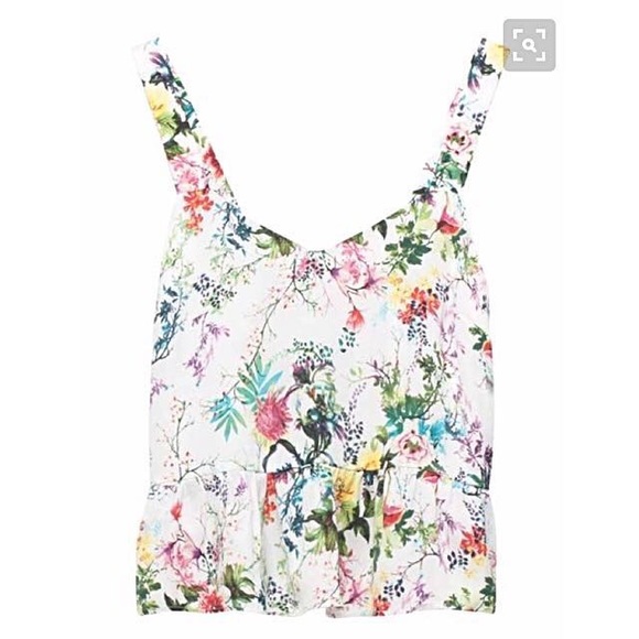 Stradivarius Tropical Floral Peplum Cami - Picture 5 of 5